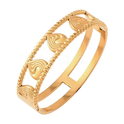 304 Stainless Steel Hinged Bangles for Women SA-C001-06B-G-1