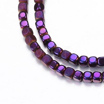 Electroplate Non-magnetic Synthetic Hematite Bead Strands G-Q467-11B-1