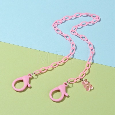Personalized ABS Plastic Cable Chain Necklaces NJEW-JN03220-03-1