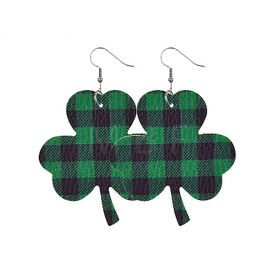 Saint Patrick's Day Imitation Leather Dangle Earrings FS-WG4E1C6-05-1