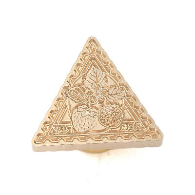 Golden Plated Triangle Shaped Wax Seal Brass Stamp Head STAM-K001-04G-03-1