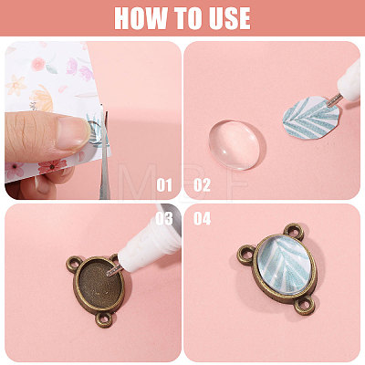 80Pcs Zinc Alloy Connector Cabochon Settings FIND-CA0011-28-1