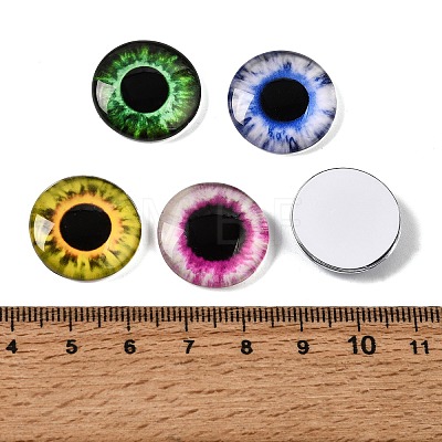 Printed Transparent Glass Cabochons GL-CBAA22A-04-1