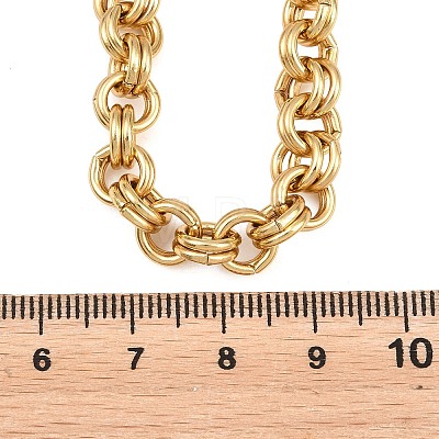 7MM 304 Stainless Steel Double Link Chain Necklaces for Women SA-H001-24G-1