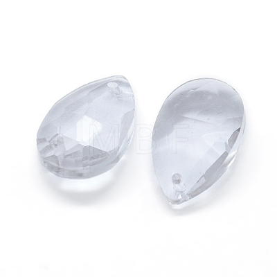 Faceted Glass Pendants GLAA-F069-S-A01-1