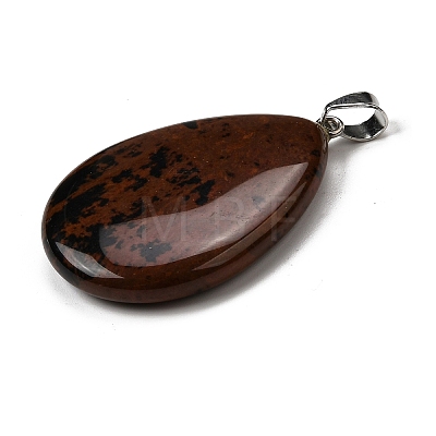 Natural Mahogany Obsidian Pendants G-F820-14P-16-1