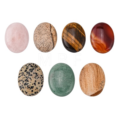 Natural & Synthetic Mixed Stone Cabochons G-H1596-40x30x8mm-M-1
