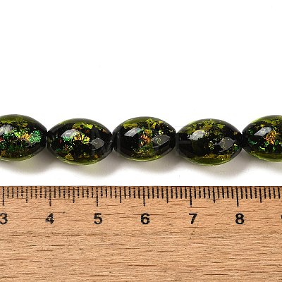 Handmade Dichroic Foil Glass Beads Strands DICH-U001-12A-1
