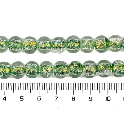 Handmade Foil Lampwork Beads Strands FOIL-K003-06A-13-1