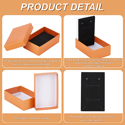 Cardboard Diamond Print Jewelry Storage Box CON-WH0084-79-1