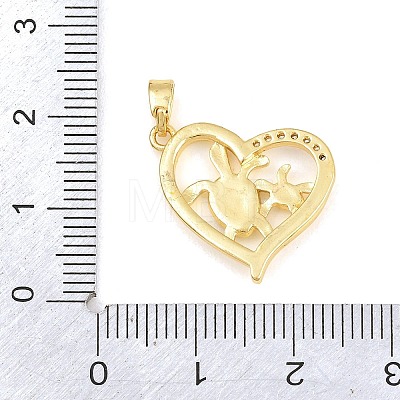 Brass Micro Pave Clear Cubic Zirconia Pendants CU-CBADB0D-04B-G-1