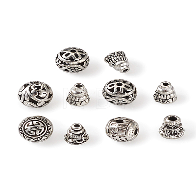 Kissitty Tibetan Style Alloy Guru Bead Sets PALLOY-KS0002-07AS-1