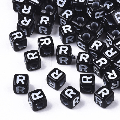Opaque Acrylic Beads SACR-N002-01R-1