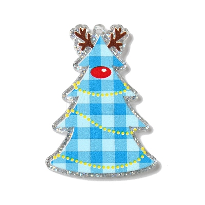 Christmas Tree Acrylic Pendants OACR-L018-01B-1