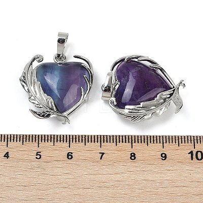 Natural Colorful Fluorite Pendants G-Q025-01P-03-1