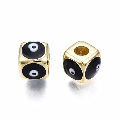 Brass European Beads KK-S362-044A-NF-1