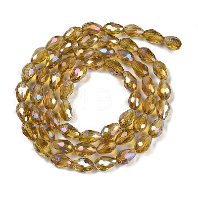 Transparent Electroplate Glass Beads Strands X-EGLA-N013-T10mm-B08-1