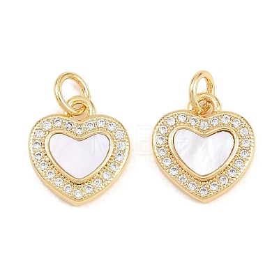 Valentine's Day Brass Micro Pave Clear Cubic Zirconia Pendants ZIRC-F148-12D-G-1