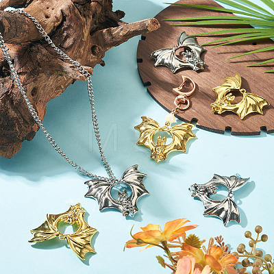 4Pcs 2 Colors Tibetan Style Alloy Pendants FIND-TADJ0001-18-1