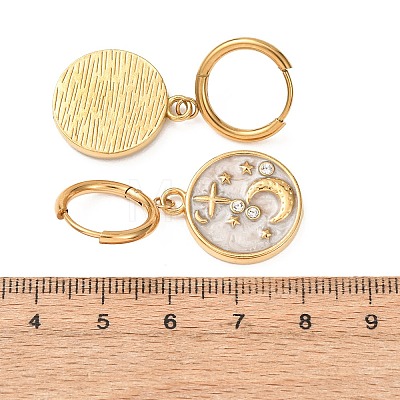 304 Stainless Steel Rhinestone Dangle Hoop Earrings for Women EJEW-F417-01G-01-1
