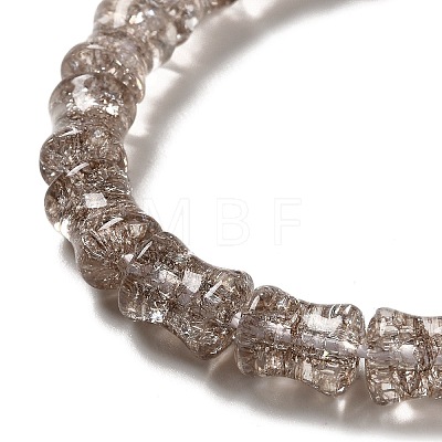 Transparent Crackle Glass Beads Strands GLAA-D025-01H-1