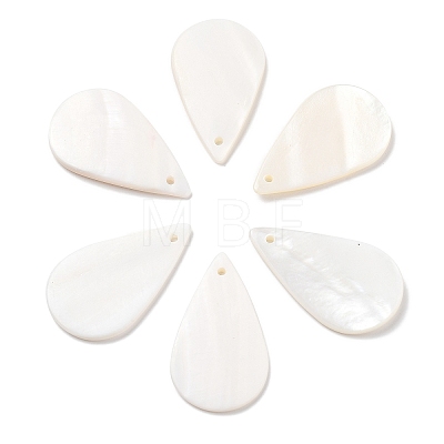 Natural Cotton Shell Pendants SHEL-D082-01C-1