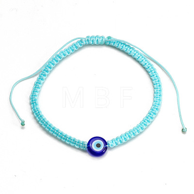 Evil Eye Lampwork Bead Braided Bead Bracelets NE0234-10-1