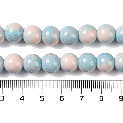 Baking Paint Glass Bead Strands GLAA-H031-01C-10-1