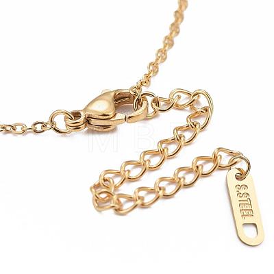 304 Stainless Steel Cable Chains Pendant Necklaces NJEW-F267-15-1