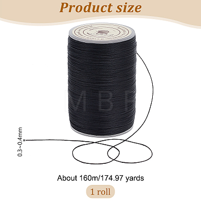 Olycraft Round Waxed Polyester Thread String YC-OC0001-07A-01-1