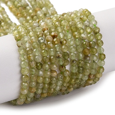 Natural Green Garnet Beads Strands G-A235-A02-02-1