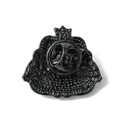 Black Alloy with Rhinestone Brooches JEWB-G036-01C-1