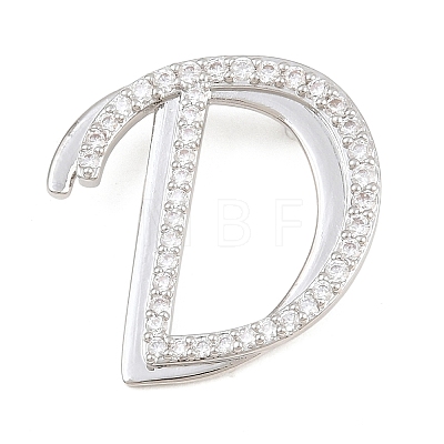 Brass Micro Pave Clear Cubic Zirconia Pendants CU-CBA8481-01P-D-1
