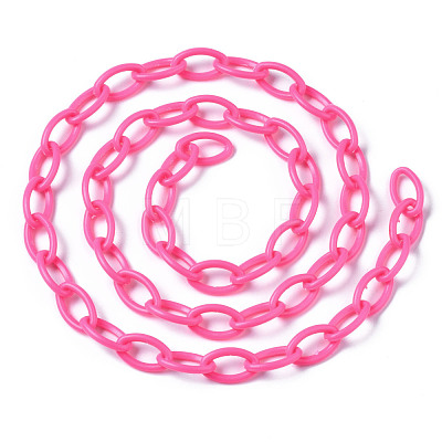 Handmade Opaque Acrylic Cable Chains KY-N014-001H-1