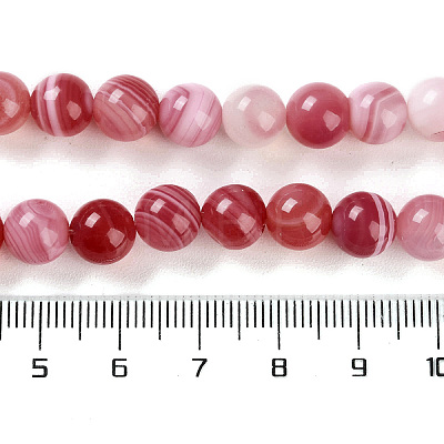 Natural Striped Agate/Banded Agate Beads Strands G-Z060-A01-B15-1