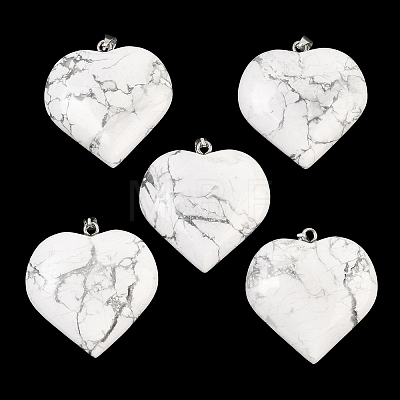 Natural Howlite Pendants GG-K002-04B-1