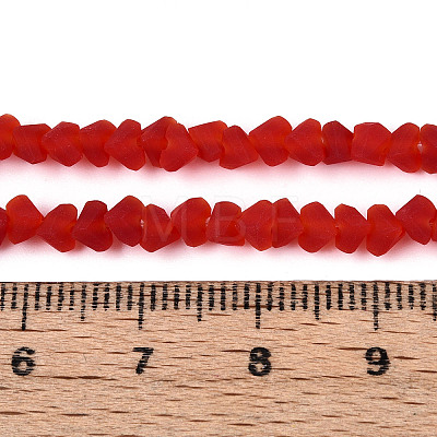 Frosted Transparent Glass Beads X1-GLAA-N016-4mm-08-1