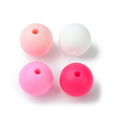 Round Food Grade Eco-Friendly Silicone Focal Beads SIL-F003-01F-1