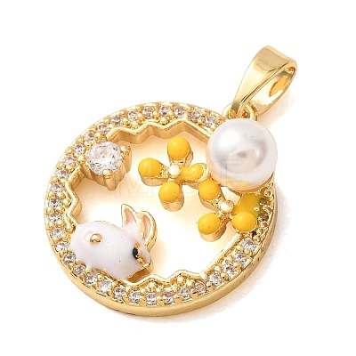 Brass Rhinestone Pendants LS-RB-CBA2C2D-01G-1