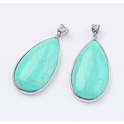 Synthetic Turquoise Big Pendants G-I184-11-1