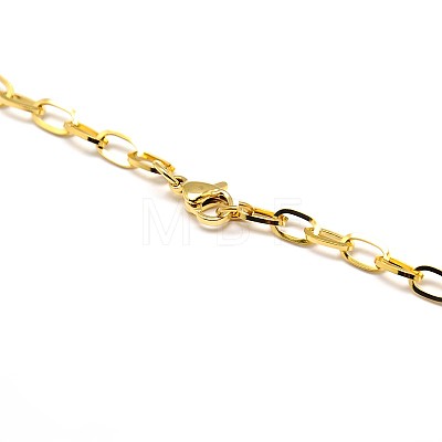304 Stainless Steel Cable Chain Necklace Making X-STAS-A028-N091G-1