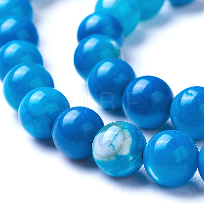 Natural Agate Beads Strands G-G754-09-8mm-1