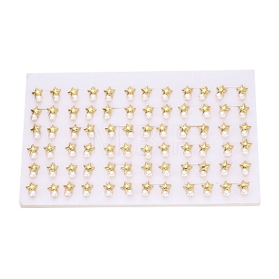 Star Brass Stud Earrings PEAR-N020-JY01-1