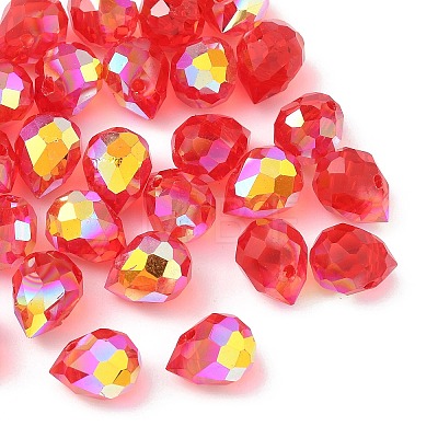 Electroplated Glass Beads GLAA-K062-01A-FR09-1