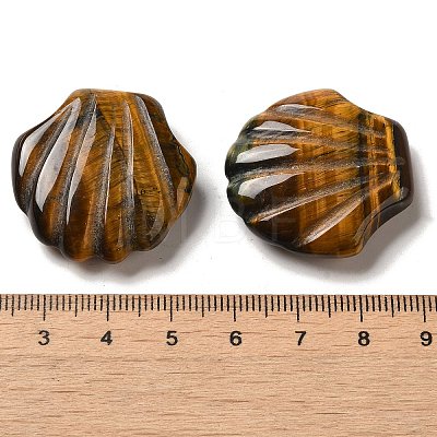 Natural Tiger Eye Carved Healing Shell Figurines G-K353-03D-1