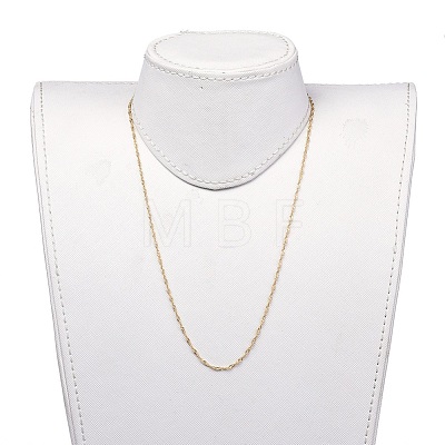 304 Stainless Steel Singapore Chain Necklaces X-NJEW-JN02662-03-1