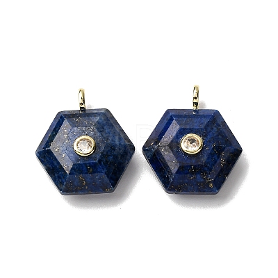 Dyed Natural Lapis Lazuli Pendants G-P588-02G-05-1