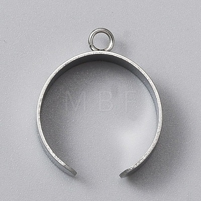 Stainless Steel Open Cuff Finger Ring Components STAS-WH0029-40A-P-1