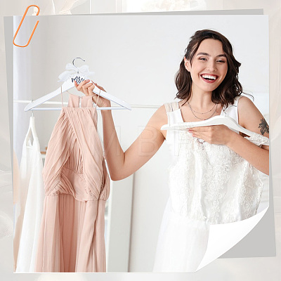 Wood Wedding Mrs Clothes Hangers DIY-WH0504-924A-1