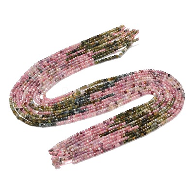 Gradient Color Natural Multicolor Tourmaline Beads Strands G-D110-E02-01-1